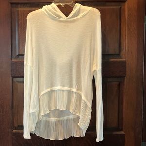 Hollister white hooded ruffle long sleeve